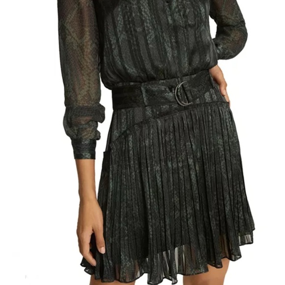 REISS Gillian Ruffle Interest Mini Dress - Picture 2 of 8